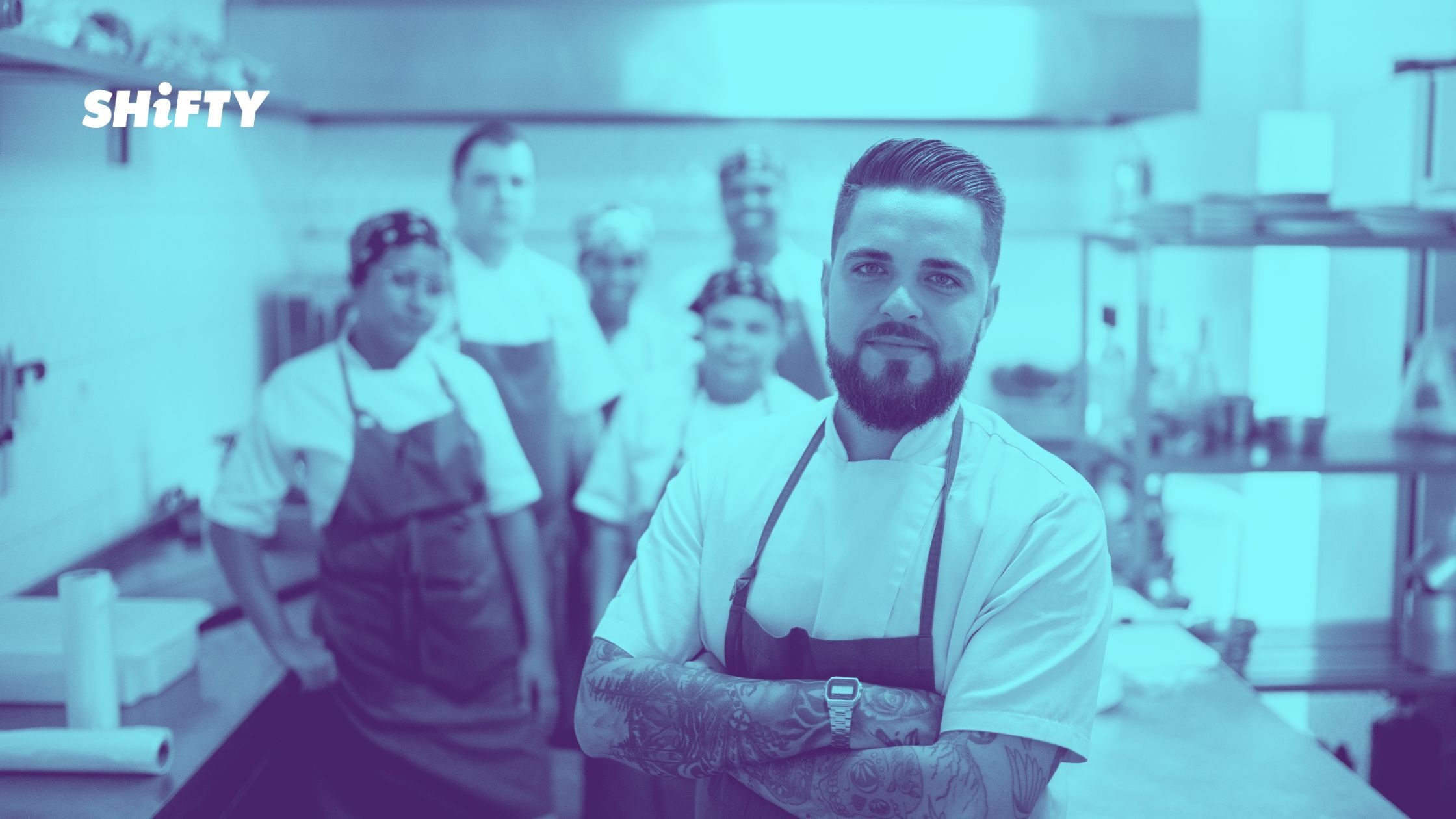 restaurant manager and team